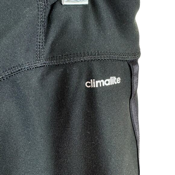 Adidas Climalite Black Straight Leg Stretchy Elastic Waist Mid Rise Leggings M - Picture 4 of 7